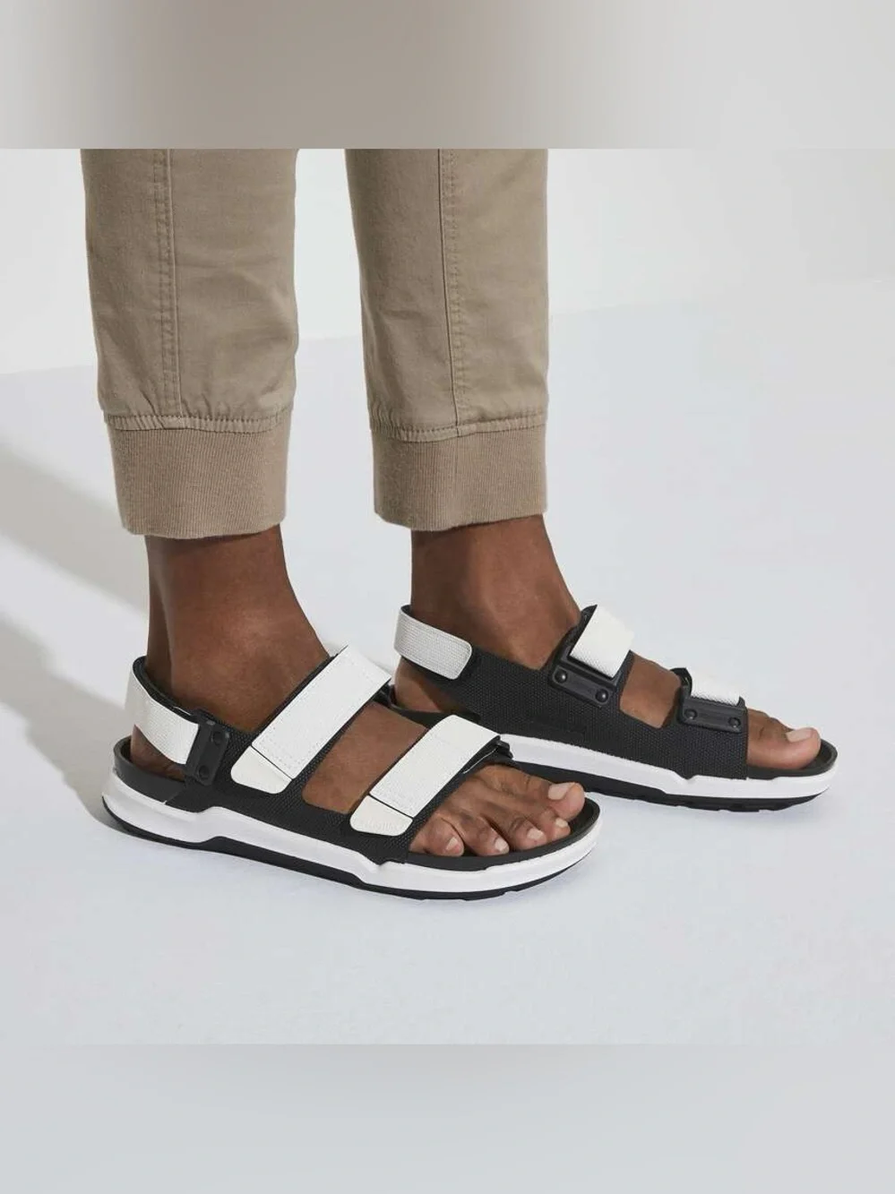 Birkenstock Tatacoa Birko-Flor Black & White Back Strap Sandal - Men's Size 10M